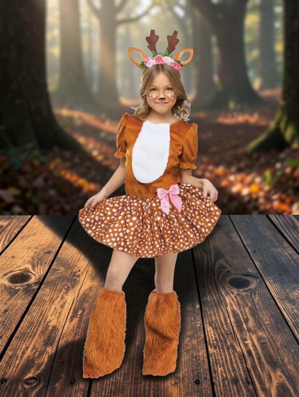 Fun World Girls Oh Deer Child Costume, New - M